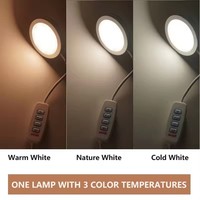 Plafonniers LED USB à câble à intensité variable Mini Spot mince monté en surface Armoire de rangement 3W Armoire de cuisine Lampe à rondelle ultra-mince