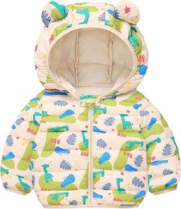 Veste d'hiver à capuche personnalisée BKD pour bébé, garçons et filles, manteaux matelassés légers et chauds, oreilles d'ours, fermeture éclair, imperméable, respirant, <span class=keywords><strong>3</strong></span> couches - Product Image 1