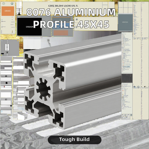 Profilé en aluminium 8076 45x45 série 6000 de fournisseur chinois, extrusion, rail linéaire industriel à rainure en T, soudage personnalisé pour imprimante 3D - Product Image 2