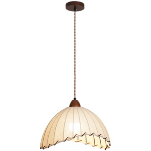 <span class=keywords><strong>Suspension</strong></span> LED en bois de style Wabi-Sabi japonais pour restaurant, abat-jour en <span class=keywords><strong>tissu</strong></span> artistique, gradation tricolore, spectre complet - Product Image 1