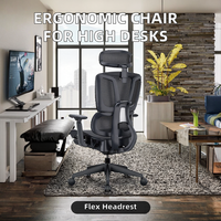 8 Chaise de jeu exécutive ergonomique Appui-tête réglable Design moderne pour bureaux hauts Tables à dessin Réception de conférence Nylon