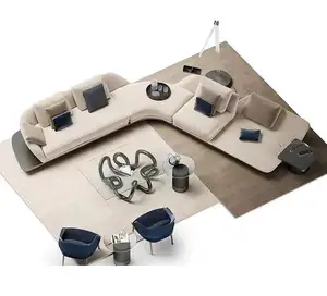 Wabi-sabi vent japonais type coin arc combinaison tissu art <span class=keywords><strong>canapé</strong></span> grande petite famille designer style italien nordique salon - Product Image 1