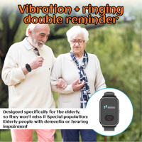 Montre GPS de suivi de santé pour personnes atteintes de démence VFA96S, bracelet intelligent pour personnes âgées avec appel SOS, détection de chute et localisation en temps réel