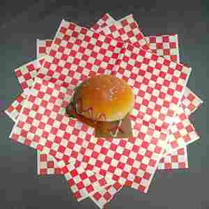 SP3077 Red and White Check Greaseproof <b>Paper</b> <b>Burger</b> <b>Paper</b> Can Be Customized logo and Size - Product Image 1