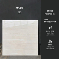 Carrelage de sol moderne pour salon d'hôtel 600x600, carrelage en porcelaine brillant blanc Carrara, carrelage en marbre pour décoration intérieure