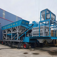 Rifornimento della fabbrica YHZS120 Mobile cementificio JS2000 miscelatore 120 metri cubi all'ora facile da usare affidabile pompa Per Silo polvere