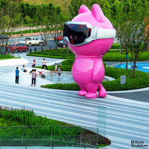 Glass Fiber Teddy <strong>Bear</strong> <strong>Statue</strong> Custom Art Resin Crafts Garden Decoration - Product Image 3