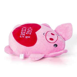 Sevgililer günü domuz "sarılmalar ve öpücükler"-pembe/kırmızı + OEM doldurulmuş hayvan uzun kulaklı gıcırtılı peluş oyuncak köpek kırışık doldurulmuş hayvan - Product Image 4