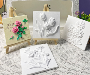 Nouveau Kit d'Art Créatif 3D en Plâtre à Motifs Floraux pour Enfants – Ensemble <span class=keywords><strong>de</strong></span> Bricolage DIY – Cadeau <span class=keywords><strong>de</strong></span> Printemps pour Enfants - Product Image 4