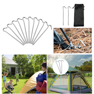 Clous de tente en aluminium en gros, agrafes, clips, piquets de tente en acier robuste, piquets de camping, piquets de jardin - Product Image 4