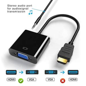 1080P <span class=keywords><strong>HDMI</strong></span> ตัวผู้ไปยัง VGA ตัวเมียสายอะแดปเตอร์พร้อมสายสัญญาณเสียง3.5มม. สำหรับโน้ตบุ๊คคอมพิวเตอร์แล็ปท็อปพีซีจอภาพโปรเจคเตอร์ - Product Image 5