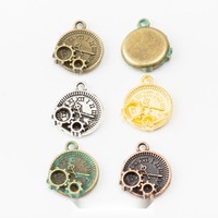 Pendentif cadran de montre de poche Steampunk en alliage bronze antique pour chaîne de montre de poche Cosplay