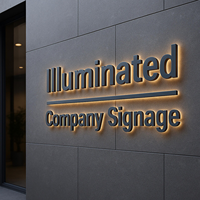 Enseigne métallique 3D rétroéclairée personnalisée, logo d'entreprise sur mesure, lettres en relief 3D rétroéclairées, enseigne en acier inoxydable pour centres commerciaux, entreprises, hôpitaux