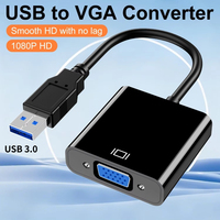 Nuevo Adaptador USB a VGA Tideseer USB3.0 1080P, Convertidor Multipantalla para Proyector, Laptop, Monitores, PC, TV