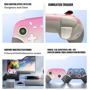 Controller di Gioco Wireless Pro per <span class=keywords><strong>Switch</strong></span> con Luce RGB, Motore di Vibrazione e Design Ecologico - Product Image 5