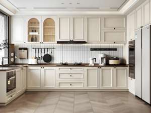 Luxury Designs High Gloss Flat Panel White Modular Modern Kichen <b>Cabinets</b> Modern Kitchen Furniture - Product Image 2