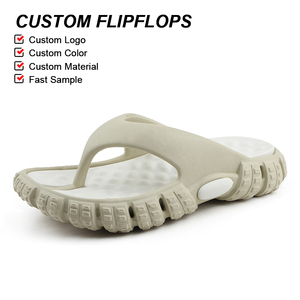 OLICOM – Tongs d'été personnalisées en gros, confortables, en EVA, avec semelle épaisse massante, sandales de plage tendance pour hommes - Product Image 4