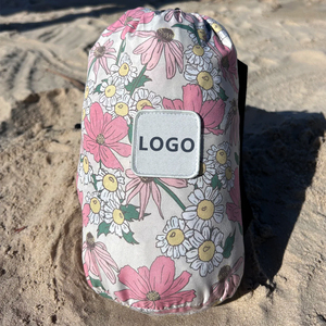 Customize Logo Outdoor Large 2.4m 2.75m Portable Foldable Wood <strong>Beach</strong> Mat Sand Free UV Protection Polyester Picnic Park <strong>Blanket</strong> - Product Image 6
