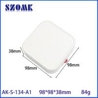 Caja de Plástico para PCB de Montaje en Pared de 98*98*38 mm, Caja de Plástico para Dispositivos Electrónicos