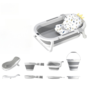 Ensemble de baignoire pliable pour bébés, contrôle de la température, position assise et allongée, sécurité du nouveau-né, grande taille, en résine PP+TPE, pour la maison - Vente en gros - Product Image 1