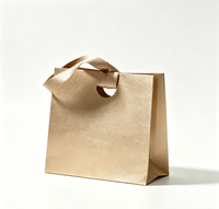 Ensemble de sacs cadeaux en papier gaufré de luxe et de boîtes rigides pour bijoux, emballage cadeau personnalisé avec ruban satiné uni pour bijoux