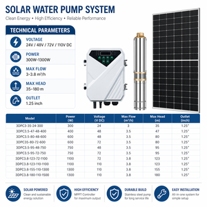 <span class=keywords><strong>Kit</strong></span> de Bomba de Agua Sumergible <span class=keywords><strong>Solar</strong></span> de <span class=keywords><strong>12V</strong></span> 24V 48V CC con Controlador para Riego, Estanques de Peces e Hidroponía - Product Image 3