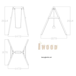 Trẻ Em Bằng Gỗ <span class=keywords><strong>Swing</strong></span> <span class=keywords><strong>Set</strong></span> Với Một Trọng Lượng Ghế Đen Xanh Vàng Đỏ Màu Tùy Chỉnh - Product Image 6