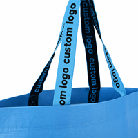 Sac cadeau personnalisé en RPET laminé et cousu, respectueux de l'environnement, en matériau recyclé, réutilisable, avec un design durable