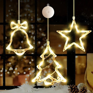 Lumières de Noël LED Takenoken Howlighting, ventouse pour fenêtre, lustre suspendu, élan, Père Noël, fête, Navidad, décorations du Nouvel An - Product Image 4