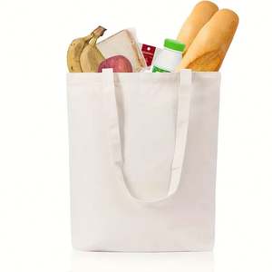 Bolsas de Compras de Lona de Algodón Reutilizables con Logotipo Personalizado al por Mayor, con Bolsillo Interior con Cremallera - Product Image 4