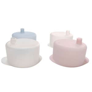 Căng Cup Nắp Với Vòi Phun Bán Buôn Tái Sử Dụng Không Thấm Nước Dễ Dàng Để Làm Sạch Mềm Cấp Thực Phẩm <span class=keywords><strong>Silicone</strong></span> Biểu Tượng Tùy Chỉnh Thân Thiện Với Môi Ly - Product Image 2