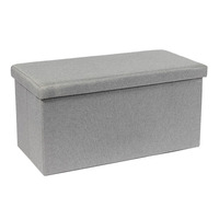 Bailey Simple couverture rigide tabouret pliant organisateur doux carré stockage pouf banc