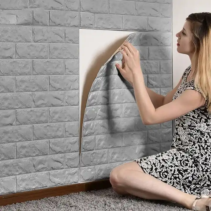 New Design Self Adhesive Wall Sticker Decorative 3D Foam Brick Wallpaper in  China - China XPE Wall Paper, Wall Sticker