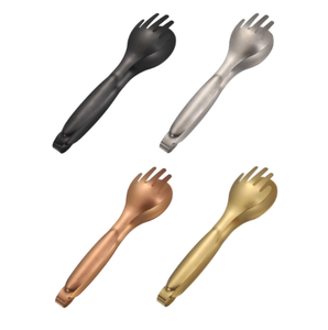 DFT1111 Cuchara y Pinza de Acero Inoxidable Dorado, Negro y Rojo Rosa, Combinación de Pinza para Espaguetis y Pinza para Pan y Fideos - Product Image 4