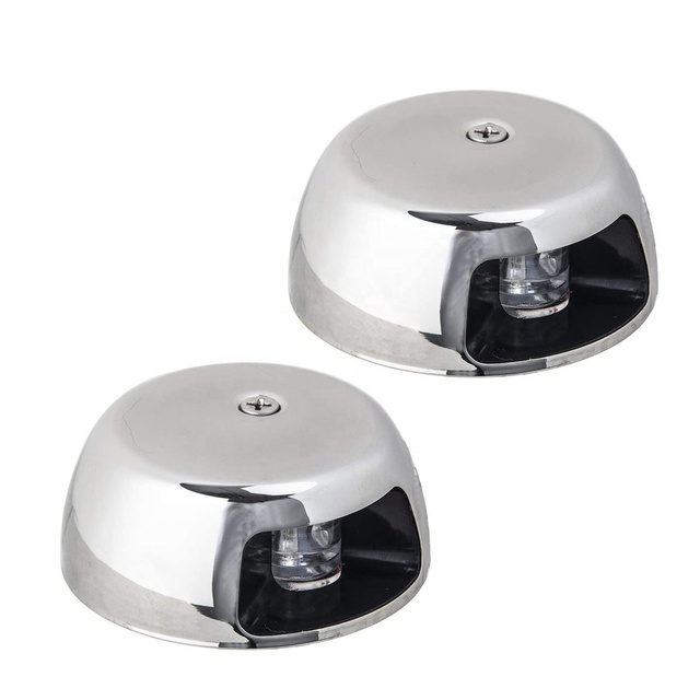 2Pcs 12V LED White Navigation Light Lamps for Marine Boat Yacht Starboard Red Light+Green Light