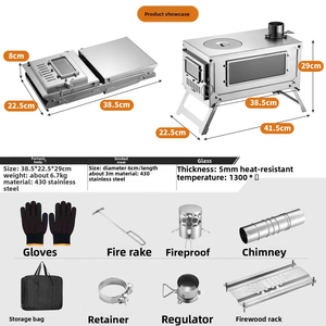 Estufa de Camping Ligera y Desmontable de Acero Inoxidable para Exteriores, Multifuncional, 10L, Plegable, Diseño Dividido - Product Image 2