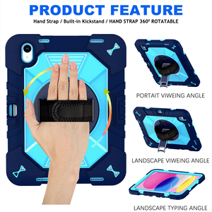 เคสแท็บเล็ตแบบมีขาตั้งสำหรับ iPad Air 4 5 6 ขนาด 10.9 นิ้ว, เคสกันกระแทกพร้อมที่เก็บปากกาในตัวและสายคล้องมือ - Product Image 4