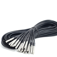 Chip Asli DS18B20 Sensor Suhu Tahan Air Probe Tubular untuk Sistem HVAC
