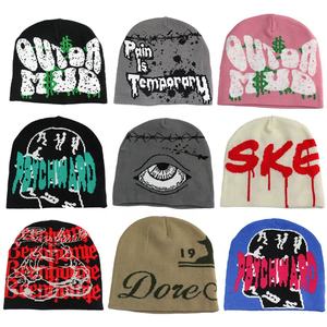 Hk34 Acryl Jacquard Winter Pullover Beanie Met Custom Logo Warme Sport Ski Hoed Ademend Breien Reisaccessoire - Product Image 1