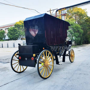 Chariots à chevaux européens personnalisés en usine Wagon de mariage calèche électrique 4 visites touristiques électriques tirées par des chevaux - Product Image 5