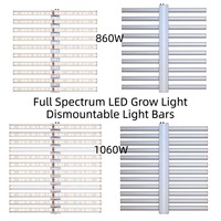 Lampu Tumbuh Tanaman LED Spektrum Penuh 860W 1060W dengan Reflector Aluminium Lepas Pasang, IP54, Dapat Diredupkan, untuk Rumah Kaca dan Komersial