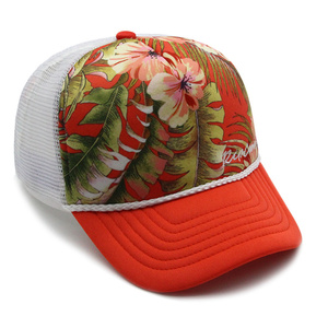 Casquette Trucker 5 Panneaux LFCAP B01550 en Maille avec Mousse Premium et Motif Floral, Unisexe, pour Enfants, 100% Polyester, Quatre Saisons, Vente en Gros - Product Image 2