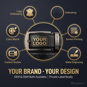 Cinturón de Cuero para Hombre con Logotipo Personalizado, Fabricación OEM/ODM, Venta al Por Mayor para Trajes de Negocios - Product Image 4