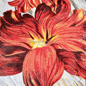 ภาพจิตรกรรมฝาผนังกระจกโมเสคติดผนังแบบหรูหรางานตามสั่งสำหรับตกแต่งบ้านห้องนั่งเล่นดีไซน์กระถางดอกไม้ศิลปะโมเสก - Product Image 1