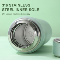 Botol Termos Stainless Steel Portabel Dinding Ganda Vakum dengan Infuser Teh dan Tali