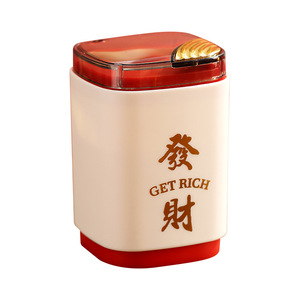 Lucky Toothpick Box Automatic Pop Up Toothpick Holder Brown Creative Home Use 2025 New Style - Product Image 5