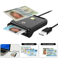Lectores de Tarjetas de Control de Acceso RFID NFC Sin Contacto ZOWEETEK y Lector de Tarjetas con Chip IC Inteligente de Contacto, Lector y Grabador de Tarjetas Bancarias/de Crédito