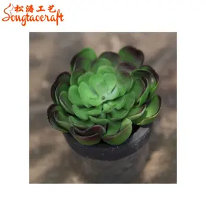 Export Kunstmatige Vetplant Groothandel Groene Kunstmatige Vetplant Alocasia Sieraden Mini Vetplant