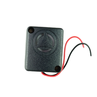 Sirène piézoélectrique Kingwei 12VDC 10W en ABS/noir pour extérieur avec son puissant de 108 dB pour la protection de sécurité