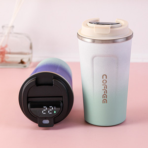 380/510ml Stainless Steel Vacuum Smart <b>Coffee</b> Tumbler Double Wall 500ml Travel Temperature Display Lid 12-24 Hours Thermal - Product Image 5